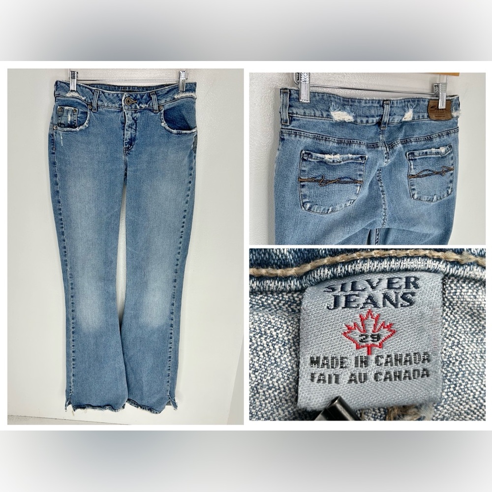 Silver Jeans 90's Vintage Low Rise Bootcut Flare Size 28x34 (Tag 29/35) Light‎